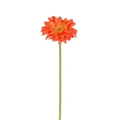 Tige de gerbera artificiel en plastique recyclé orange - 60 cm
