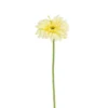 Tige de gerbera artificiel en plastique recyclé jaune - 60 cm