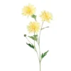 Tige de marguerite artificielle jaune à 3 fleurs - 58 cm