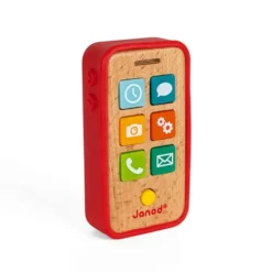 Téléphone sonore rouge à piles – 18 à 36 mois