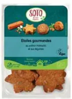 Étoiles gourmandes bio au potion et légumes Soto - 250 g