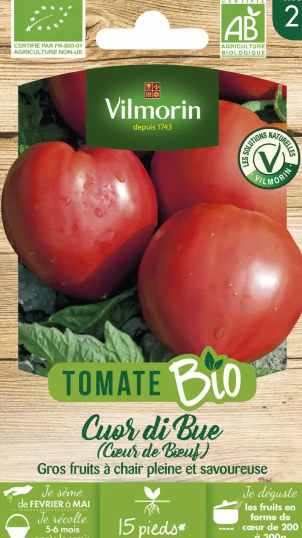Tomate Coeur de bœuf Bio Vilmorin - graines à semer