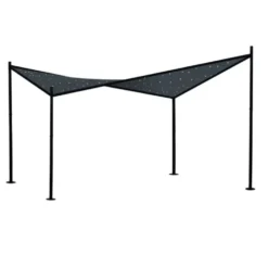 Tonnelle toile tendue ciel étoilé coloris noir en toile Morel - 3,5 x 3,5 m