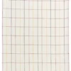 Torchon en coton recyclé blanc à carreaux multicolores Winckler Luan - 50 x 70 cm
