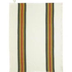 Torchon recyclé Lave Yuna coloris vert en coton - 50 x 70 cm