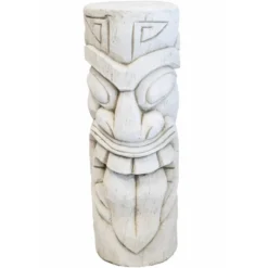 Totem Maori coloris noir - 19 x 19 x 51 cm