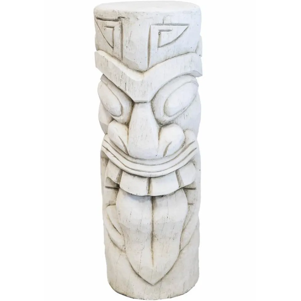 Totem Maori coloris noir - 19 x 19 x 51 cm