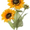 Tournesol artificiel jaune sur tige x3 - 25 x 15 x 90 cm