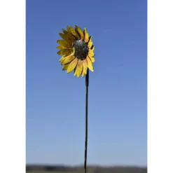 Tournesol peint en métal recyclé jaune Chouette & Co petit modèle