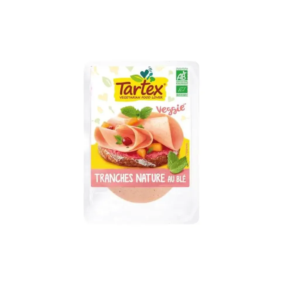 Tranches végétariennes nature au blé bio Evernat - 100 g