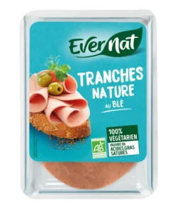 Tranches végétariennes nature au blé bio Evernat - 100 g