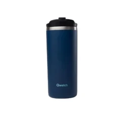 Travel mug isotherme en inox Qwetch Granite bleu nuit - 470 ml