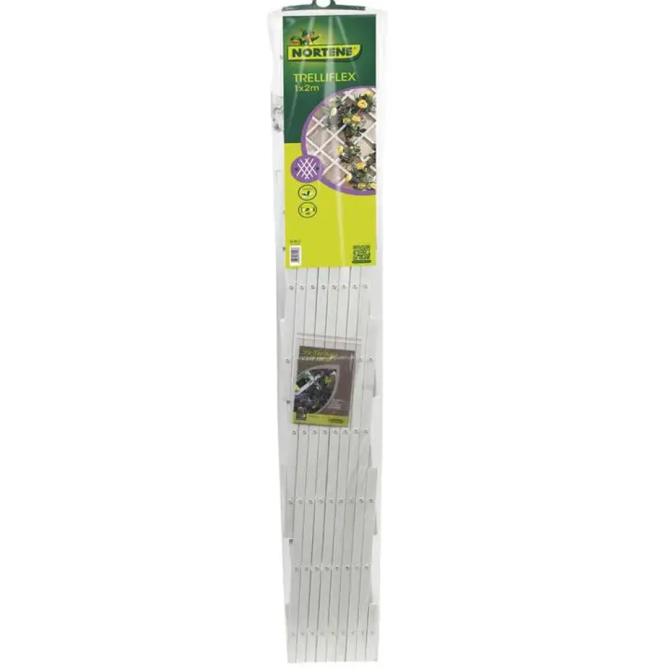 Treillis extensible Treilliflex blanc en PVC 200x100 cm