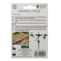 5 tés extra + 5 bouchons extra Ø 4/6 mm botanic® - Arrosage goutte à goutte