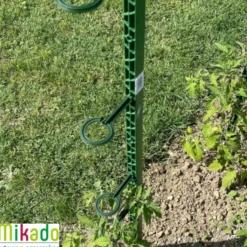 Tuteur à tomate avec 4 attaches coloris vert - 180 cm