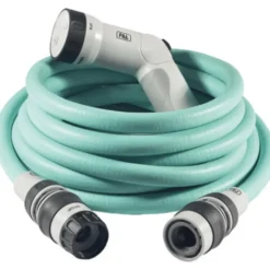Tuyau extensible bleu équipé avec accessoires et pistolet Fitt Ikon - 25 m