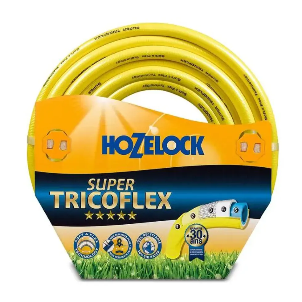 Tuyau super tricoflex coloris jaune Hozelock - 25 m x Ø 15 mm