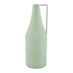 Vase amphore coloris vert en métal - 29 cm
