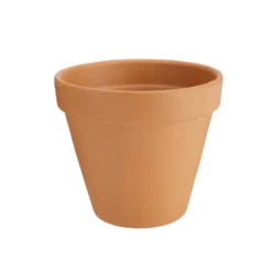 Vase brut rouge en terre cuite D.19 x H17,3
