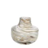 Vase décoratif Josh coloris blanc en verre - 18 x 16,6 x 17,5 cm