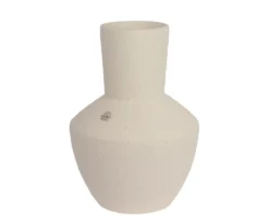 Vase en terre cuite blanc - Ø 26 x H 35 cm