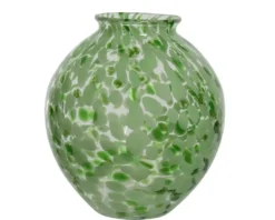 Vase moucheté en verre multicolore - Ø 20,5 x H 25 cm