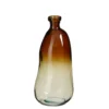 Vase Organic en verre recyclé marron grand modèle - Ø 22 x H 51 cm