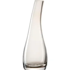 Vase soliflore courbé en verre coloris taupe Leonardo Luminosa - Ø 7 x H 20 cm
