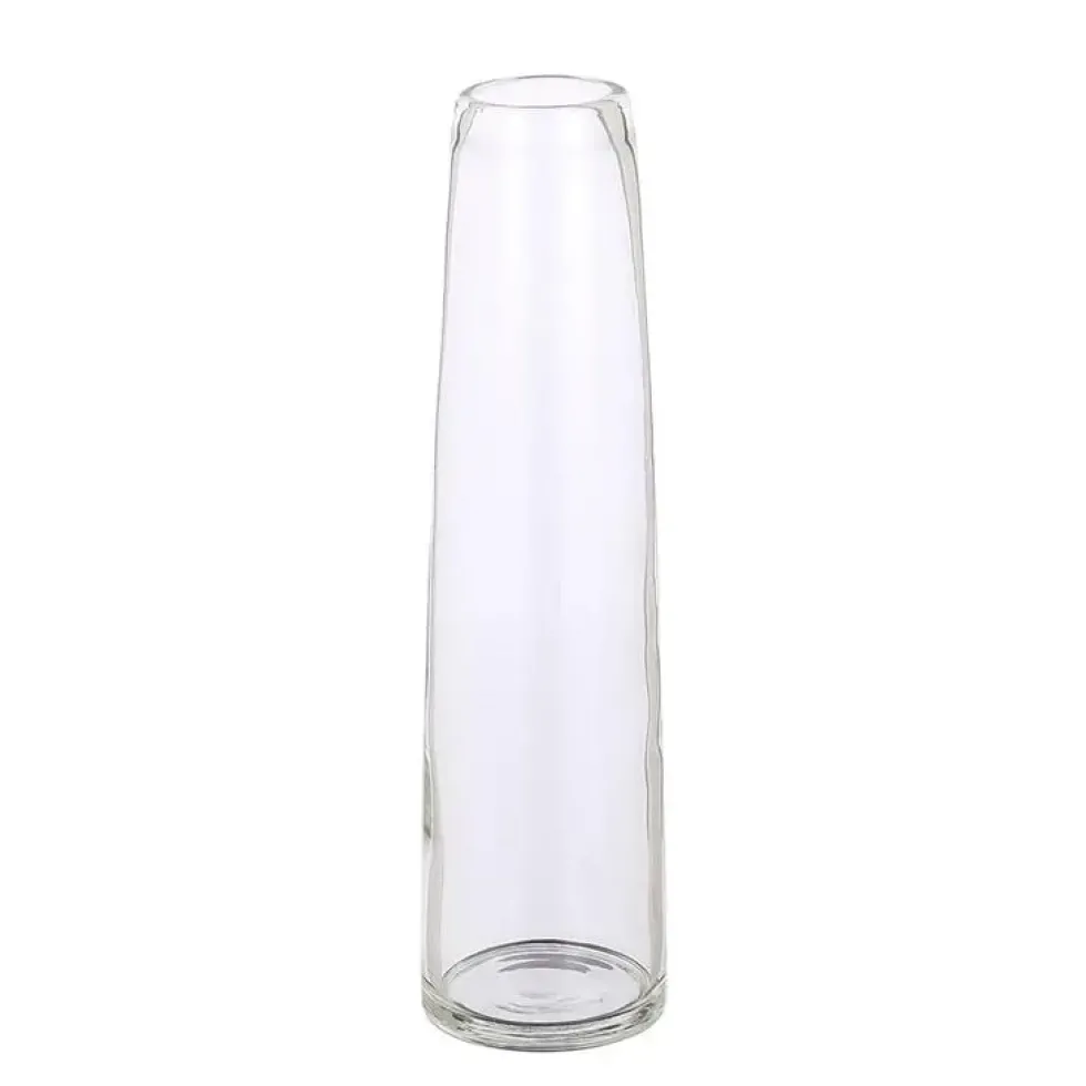 Vase soliflore en verre transparent Xandra - Ø 10 x H 37,5 cm