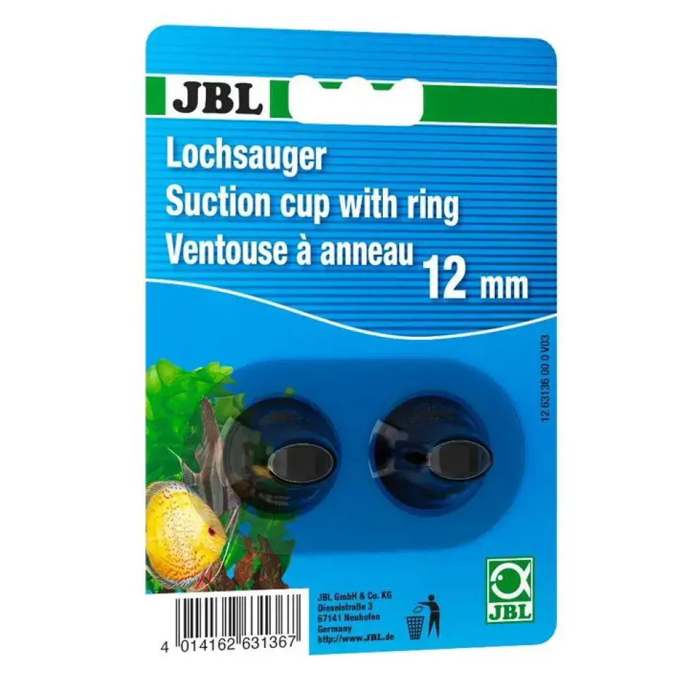 Ventouses de fixation pour un thermomètre d'aquarium ou de terrarium en caoutchouc coloris noir JBL – x 2