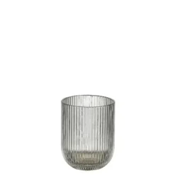Verre à eau en verre cannelé Merlot - Ø 9,5 x H 7,5 cm
