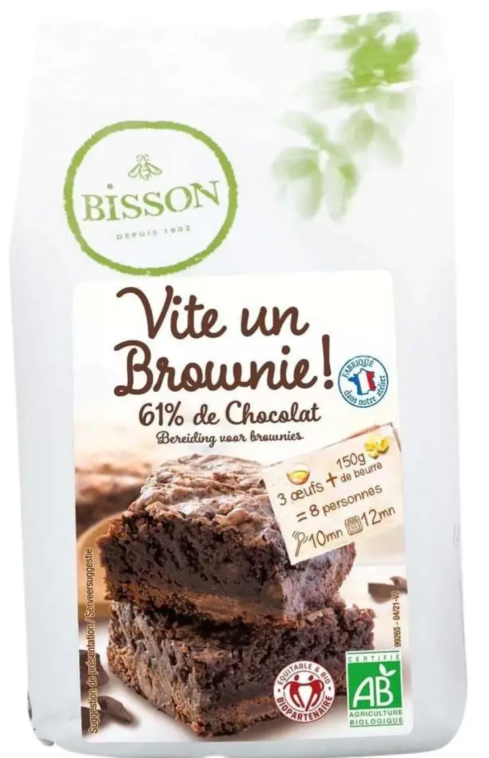 Vite un brownie bio Priméal - 350 g