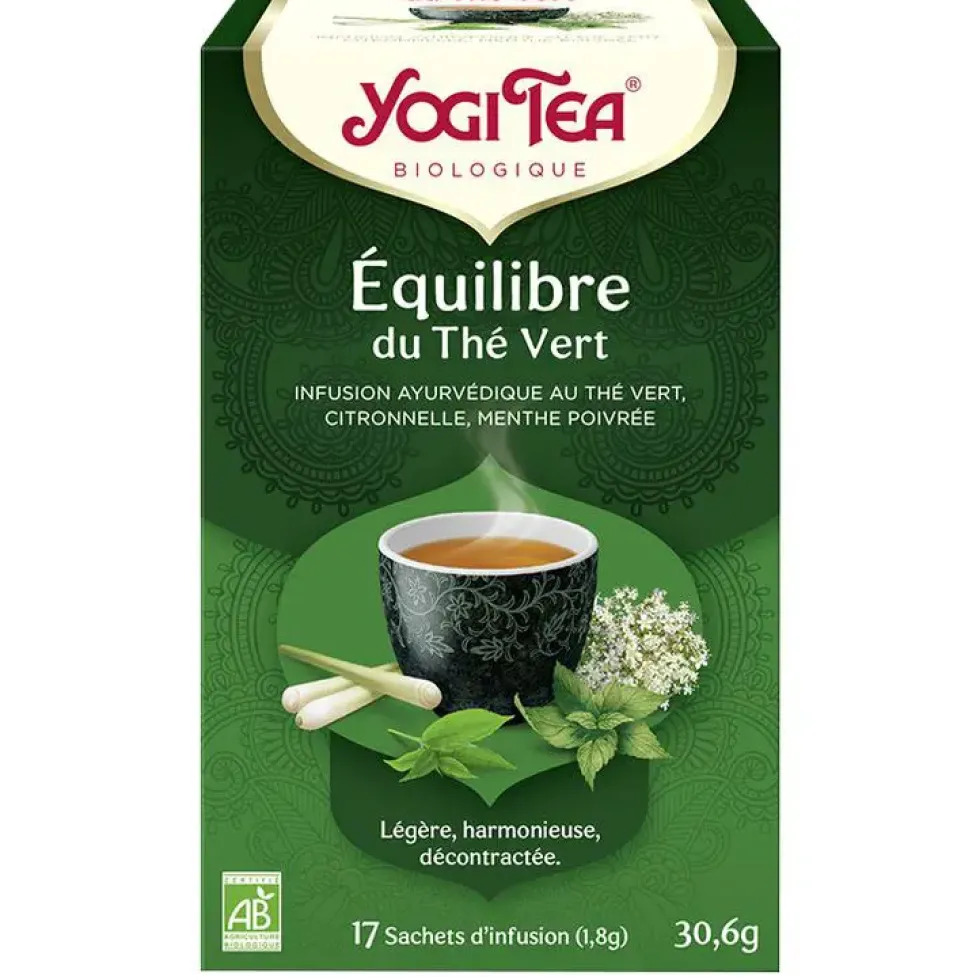 Yogi Tea Équilibre du thé vert – La boîte de 17 sachets