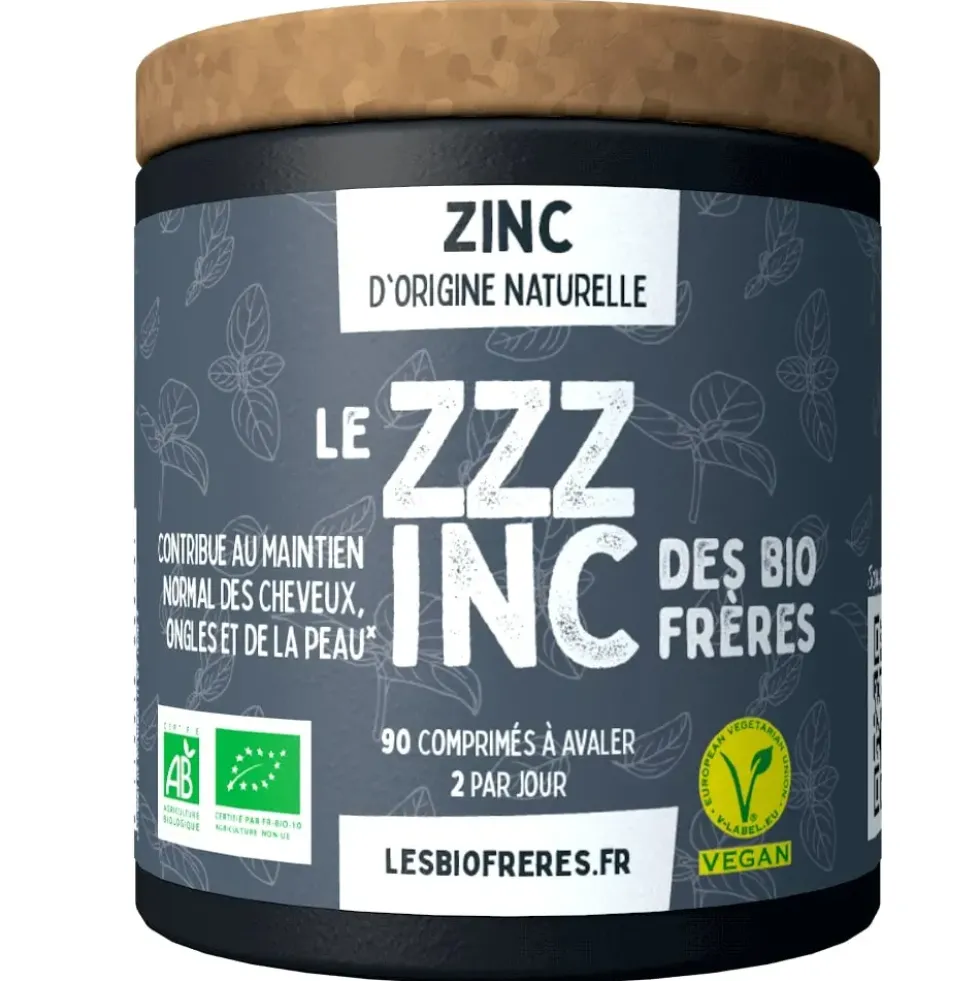 Zinc d’origine naturelle Les bio frères Le Zzzinc - 90 comprimés